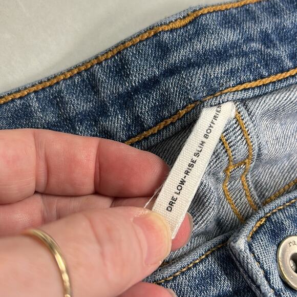 Rag & Bone Jean Women’s 28 Blue Dre Low Rise Slim Boyfriend Denim Distressed - Picture 9 of 11